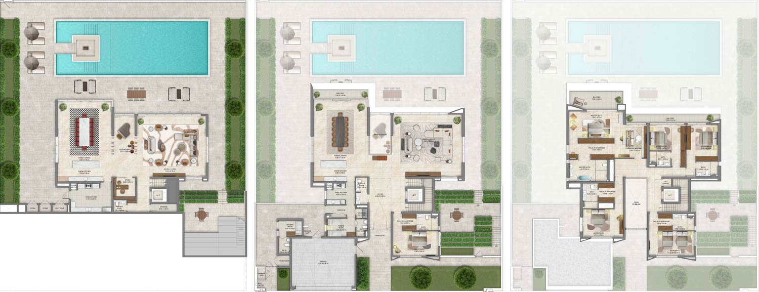 Floor Plans of Emaar Mirage The Oasis