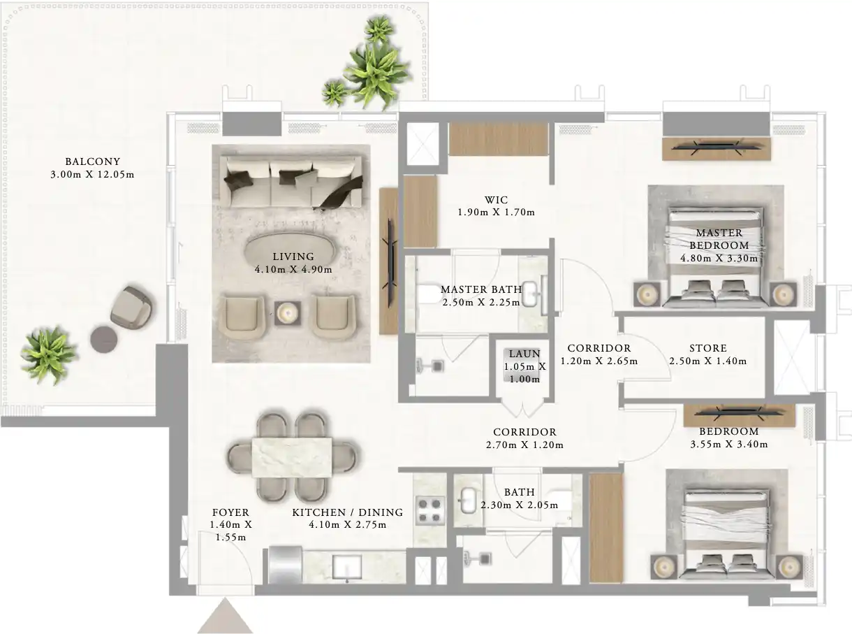 Floor Plans for Emaar Address Residences Al Marjan Island in Ras Al Khaimah