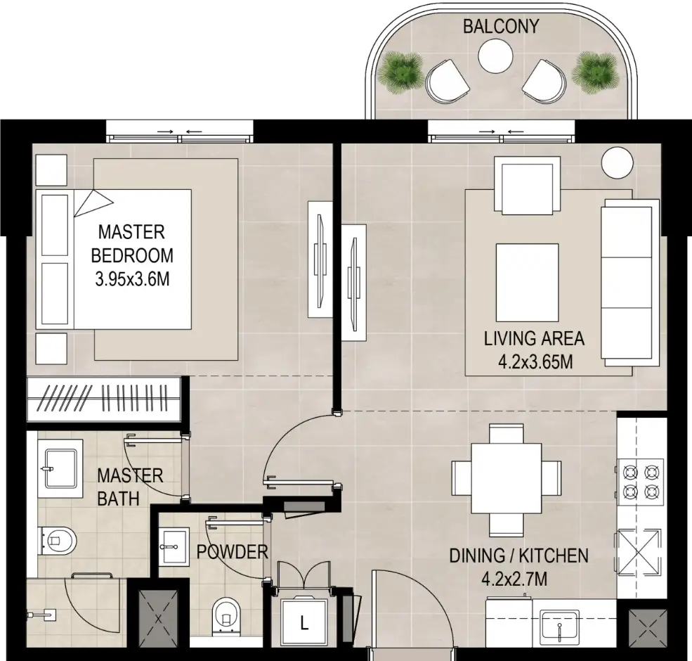 Floor Plans of NSHAMA Lexington at Town Square Dubai