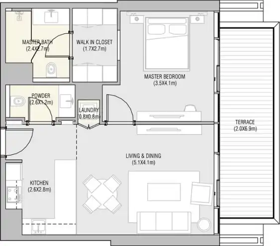Планировка Vida Residences Saadiyat Island