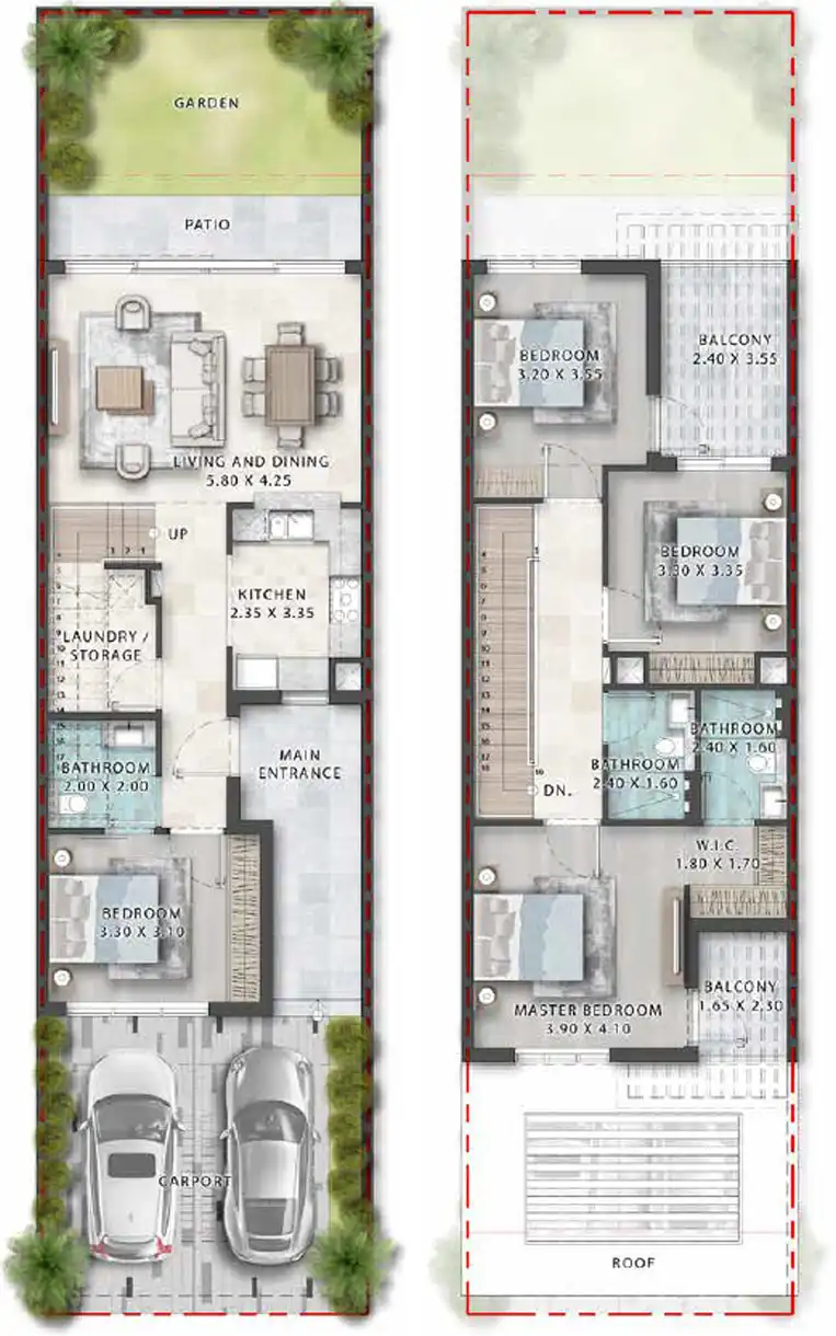 Floor Plans for DAMAC Islands 2 in Dubai