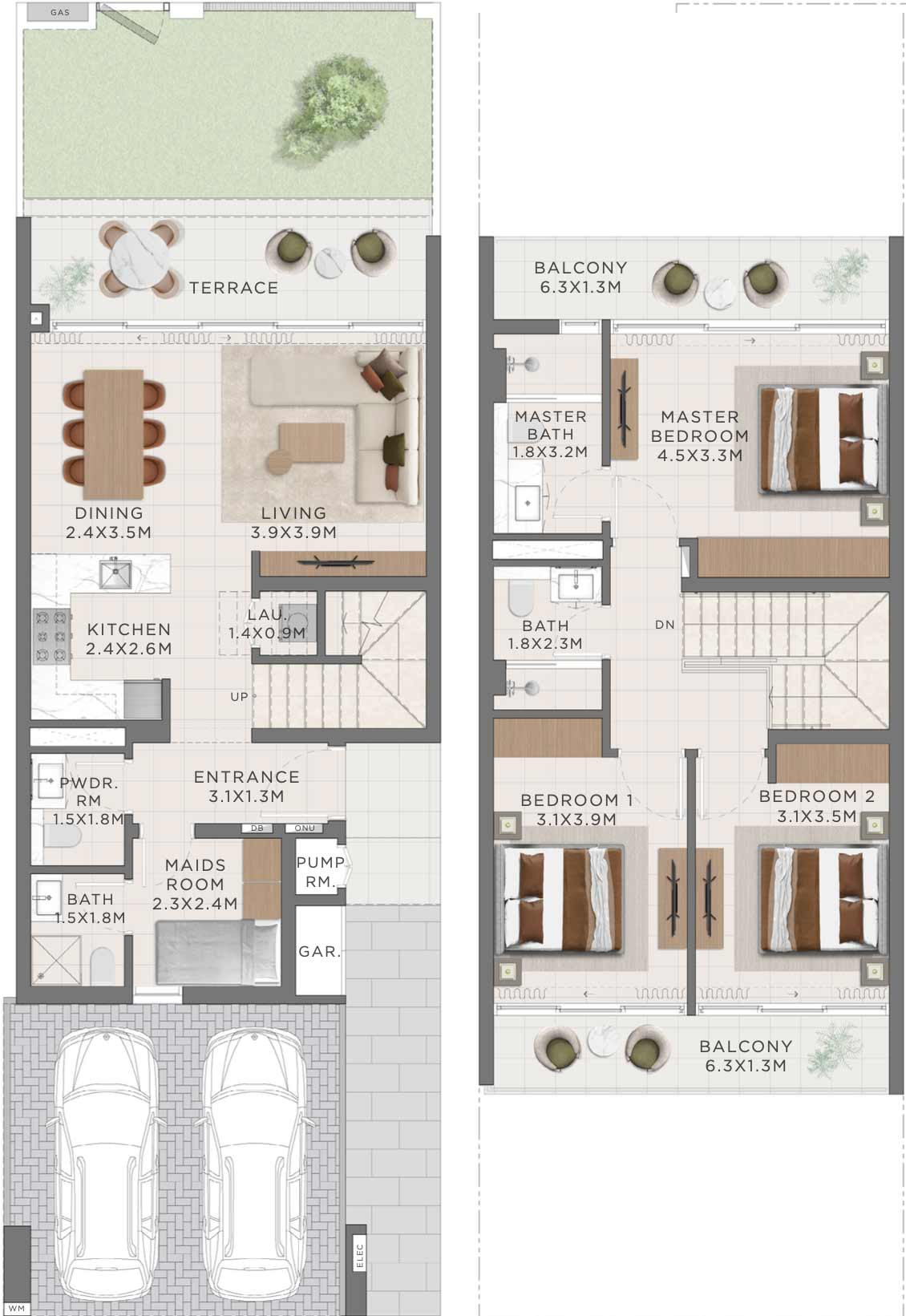 Floor Plans of Emaar The Valley Velora 2