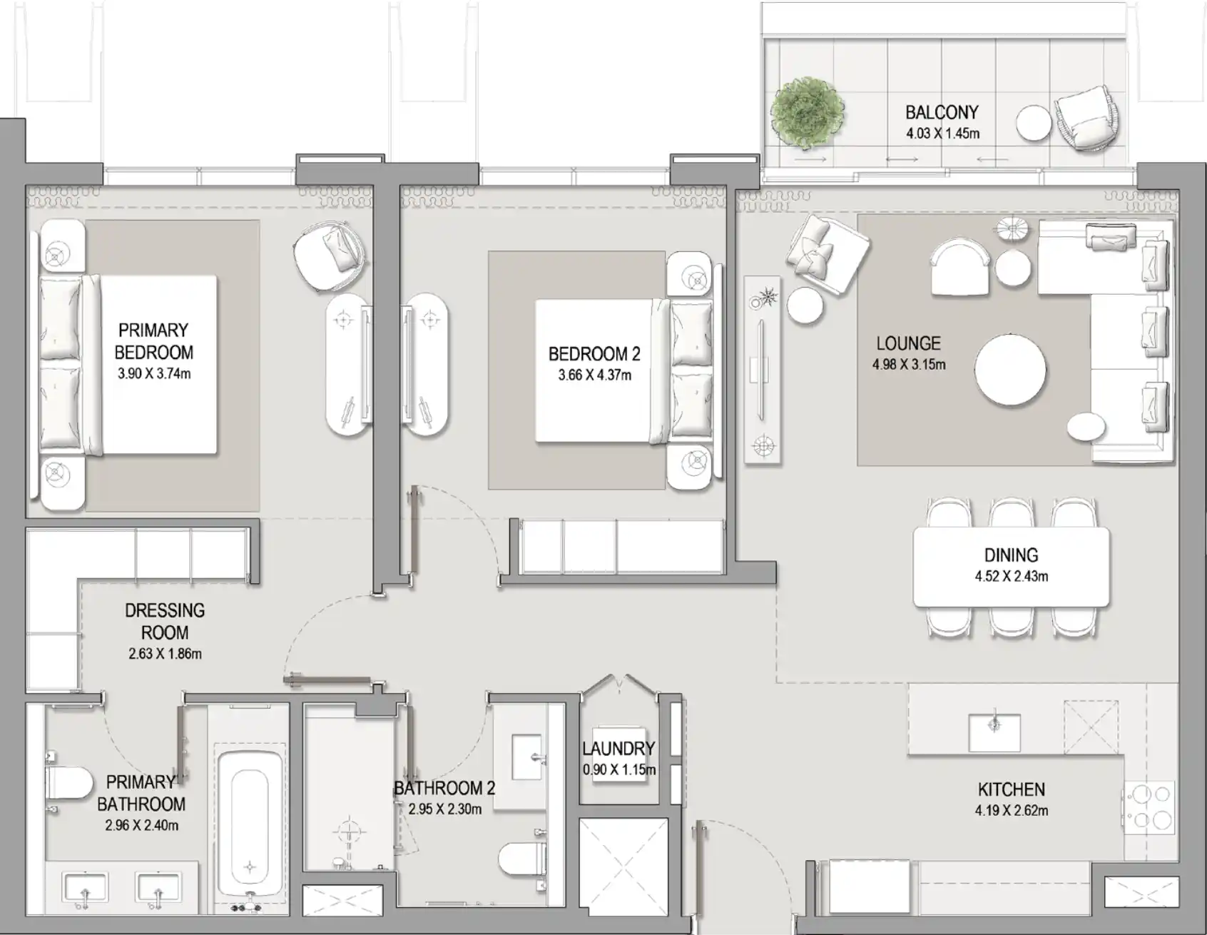 Floor Plans for Meraas Central Park Crestlane at City Walk in Dubai