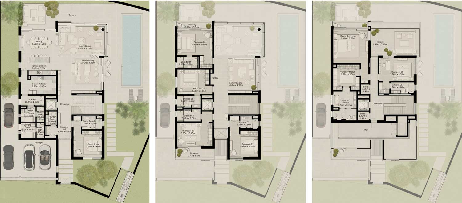 Floor Plans of Meraas Nad Al Sheba Gardens