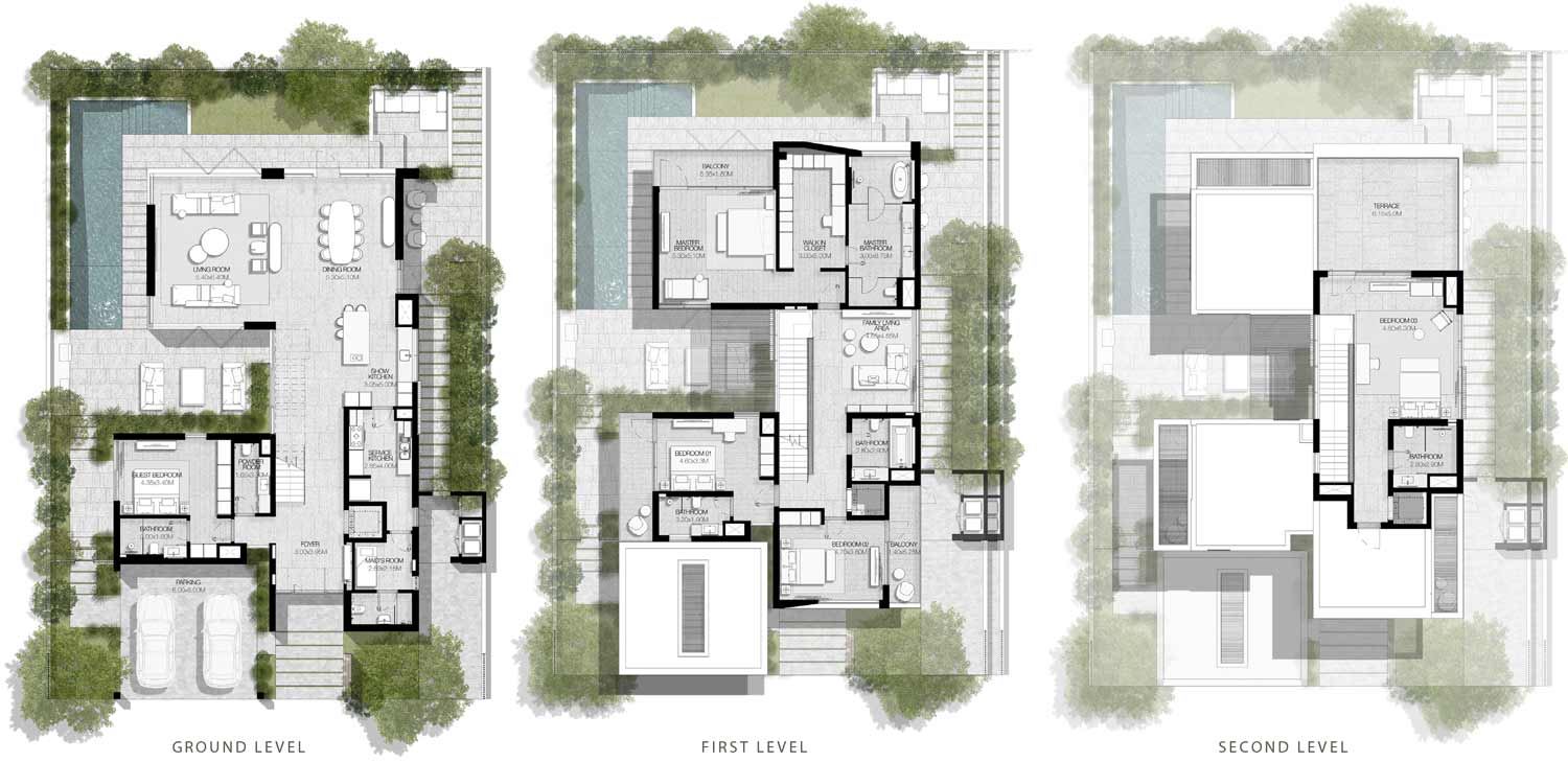 Планировки Meraas The Acres Villas