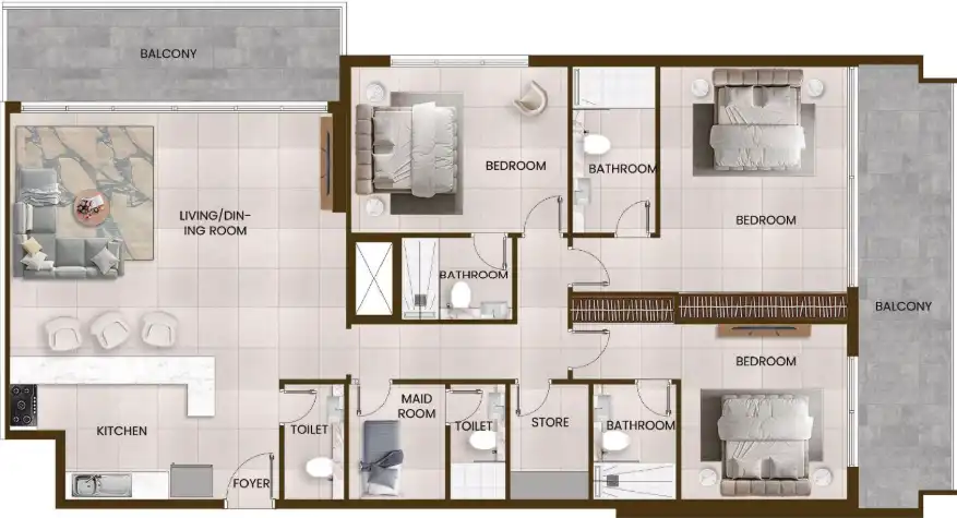 Floor Plans of Butterfly Towers