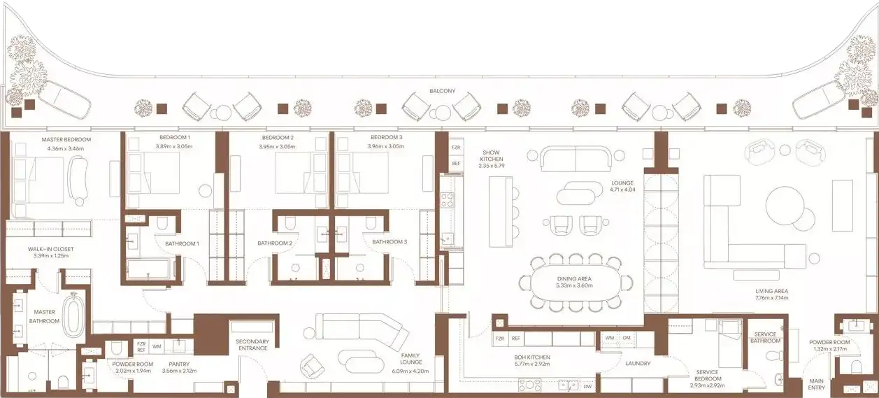 Floor Plans for Dubai Harbour Residences in Dubai