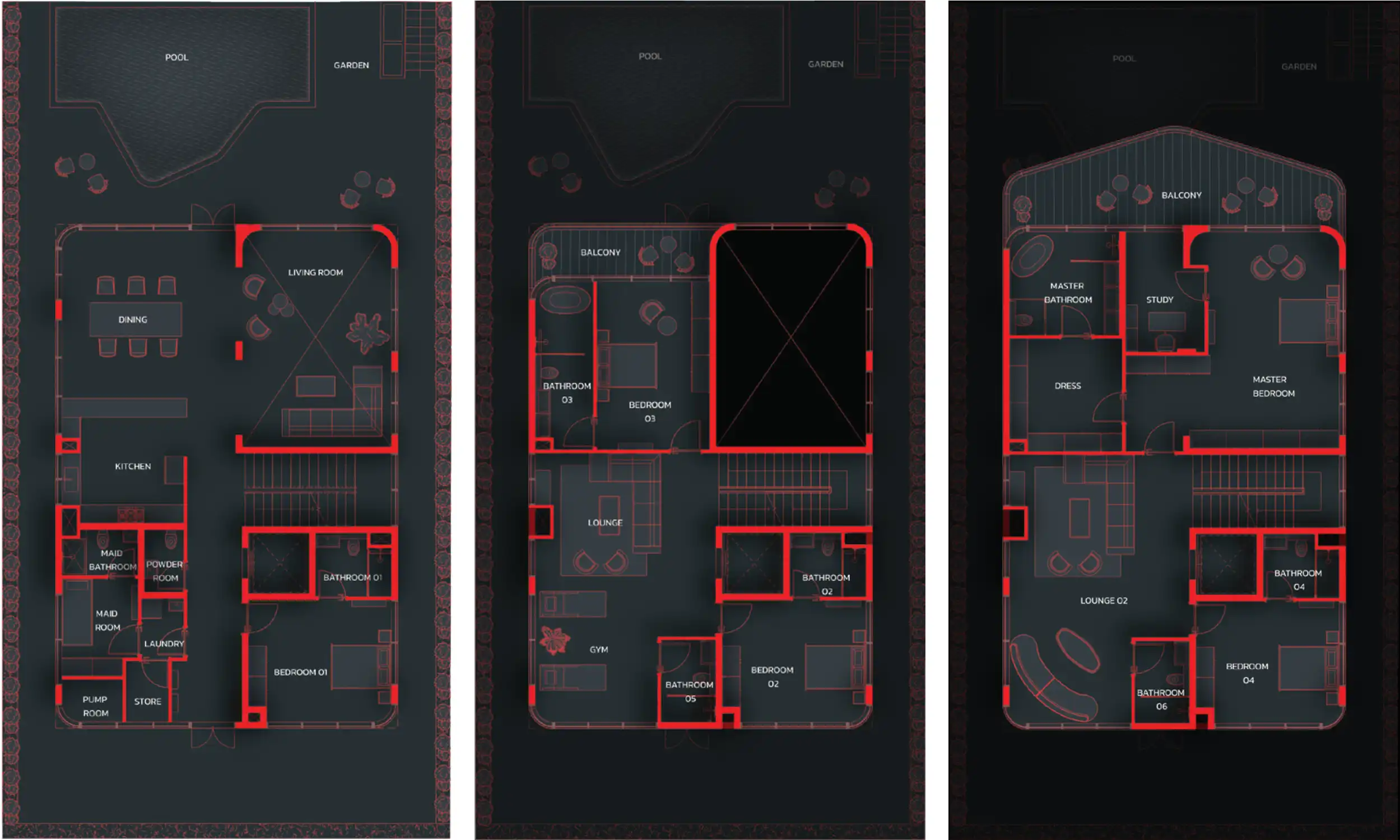 Floor Plans for Tonino Lamborghini Residences Al Marjan in Ras Al Khaimah