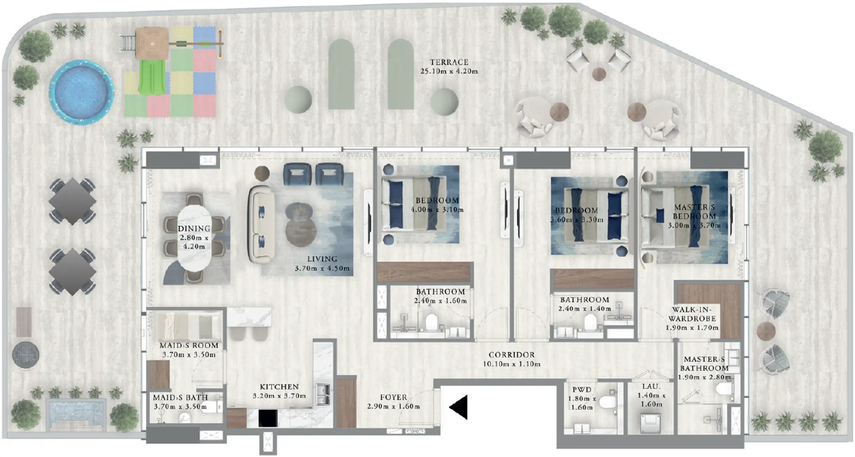 Floor Plans for Royal Yacht Club Residence at Dubai Islands in Dubai