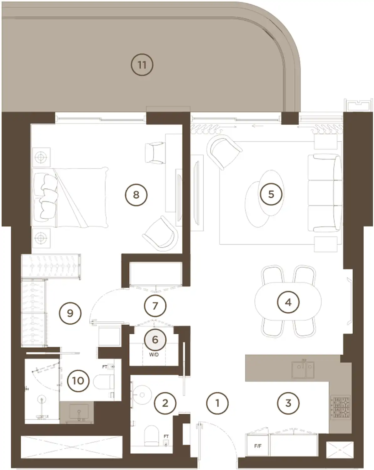 Планировка Rixos Al Reem Residences