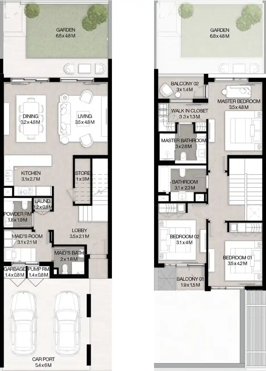 Floor Plans of La Tilia at Villanova