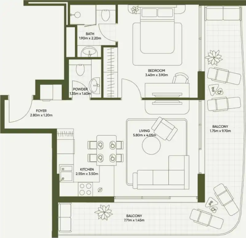 Планировки Olivia Gardens Residence