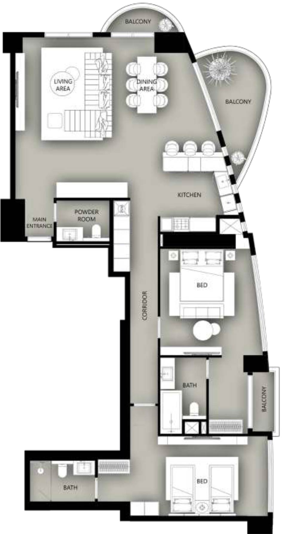 Floor Plans of Condor Marina Star Residences