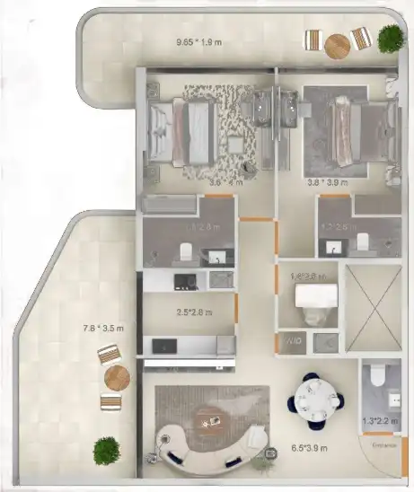 Floor Plans for Symbolic Zen Residences in Dubai