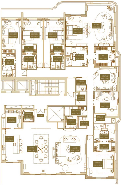 Floor Plans of Sofitel Residences Dubai Downtown