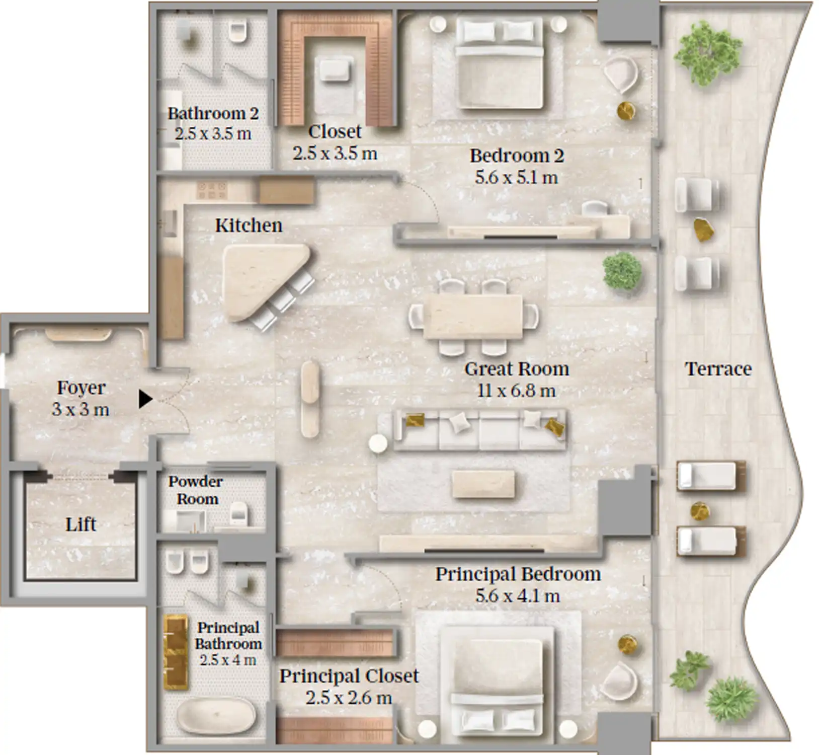 Floor Plans of The Maison Margiela Residences