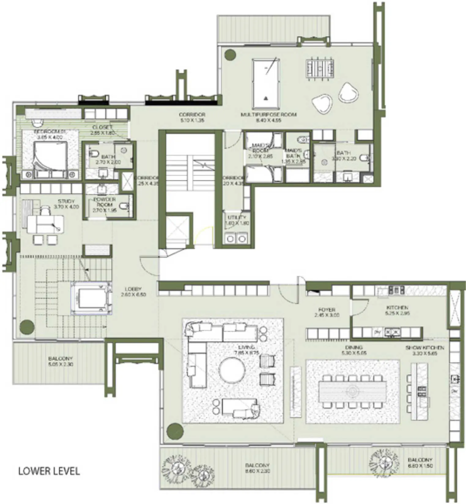 Floor Plans for Meraas Central Park Plaza at City Walk Dubai in Dubai