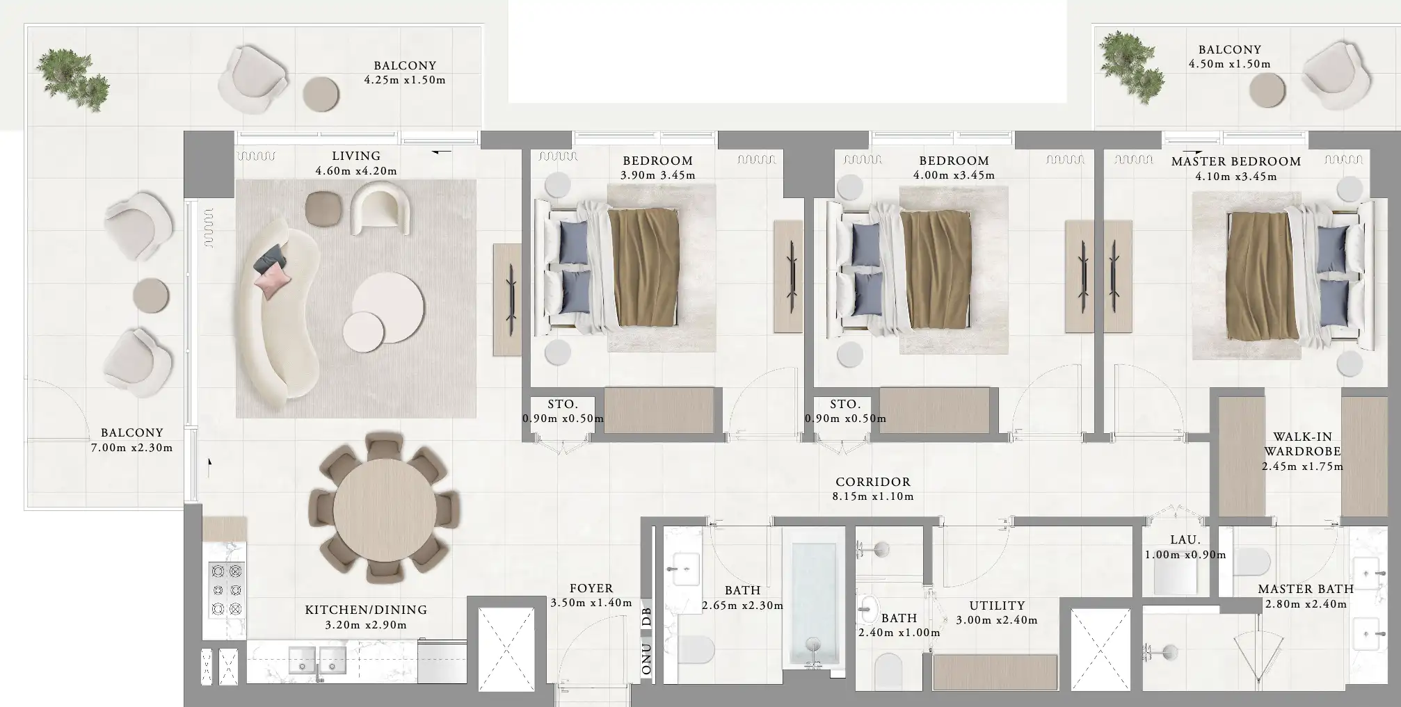 Floor Plans for Emaar Ocean Cove in Dubai