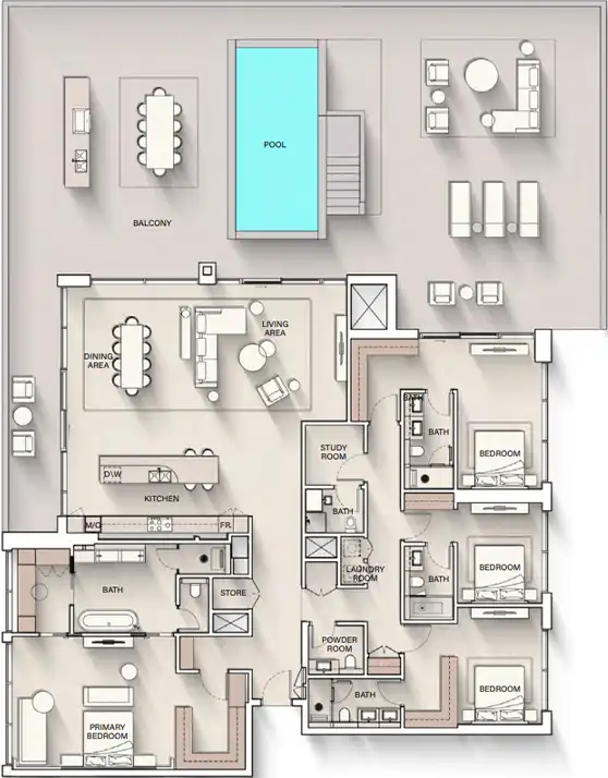 Floor Plans for Ellington Cove in Dubai