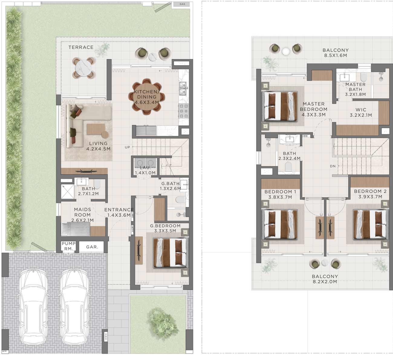 Floor Plans of Emaar The Valley Velora 2