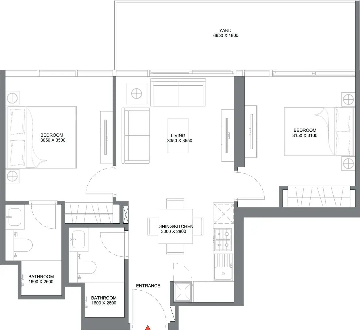 Floor Plans for Sobha Delphine Beach Residences in Umm Al Quwain