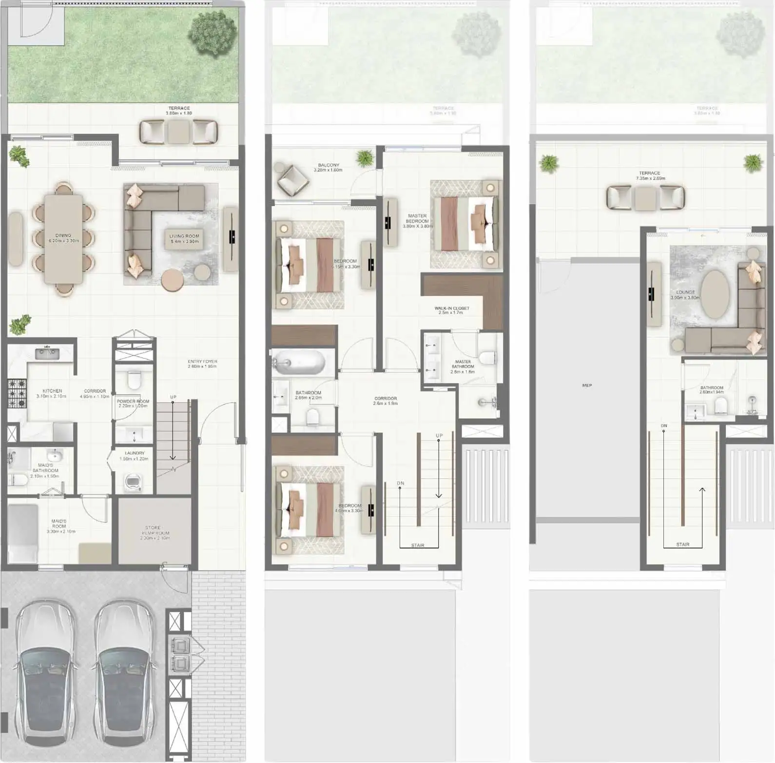 Floor Plans for Emaar South Greenway 2 in Dubai