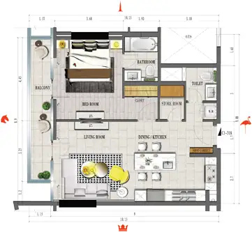 Floor Plans for Tonino Lamborghini Residences Dubai in Dubai