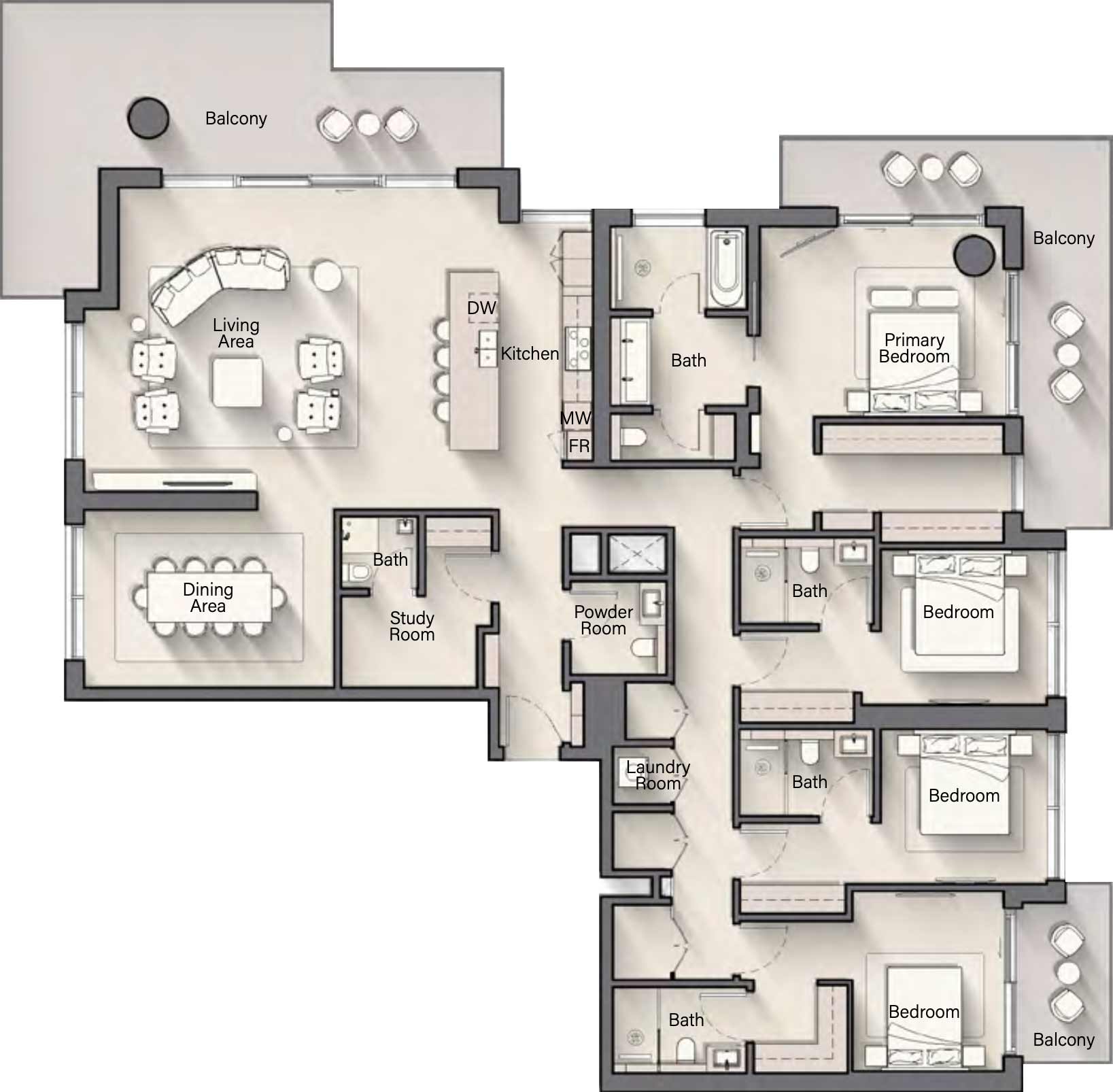 Floor Plans of Ellington Playa Del Sol