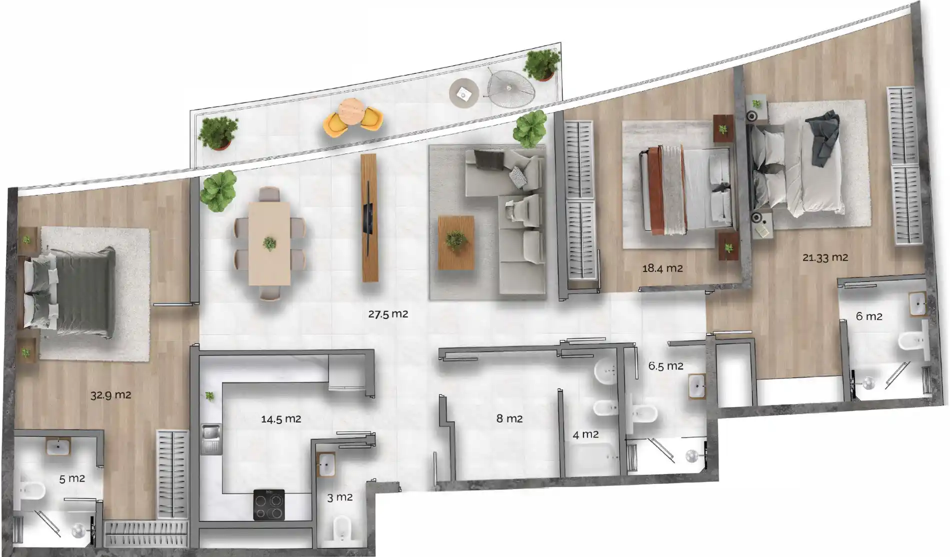 Floor Plans of Radiant Marina Towers