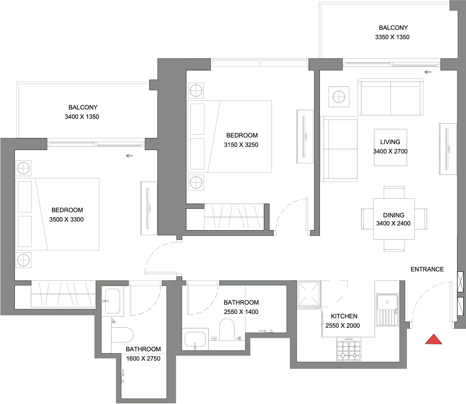 Планировки Sobha 360 Riverside Crescent