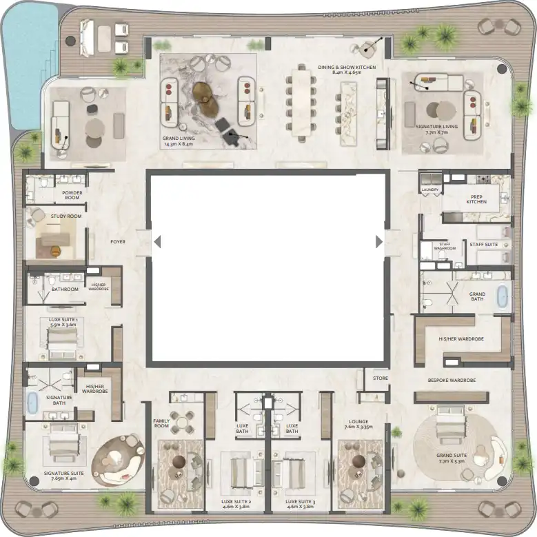 Floor Plans of NSHAMA Address Grand Downtown