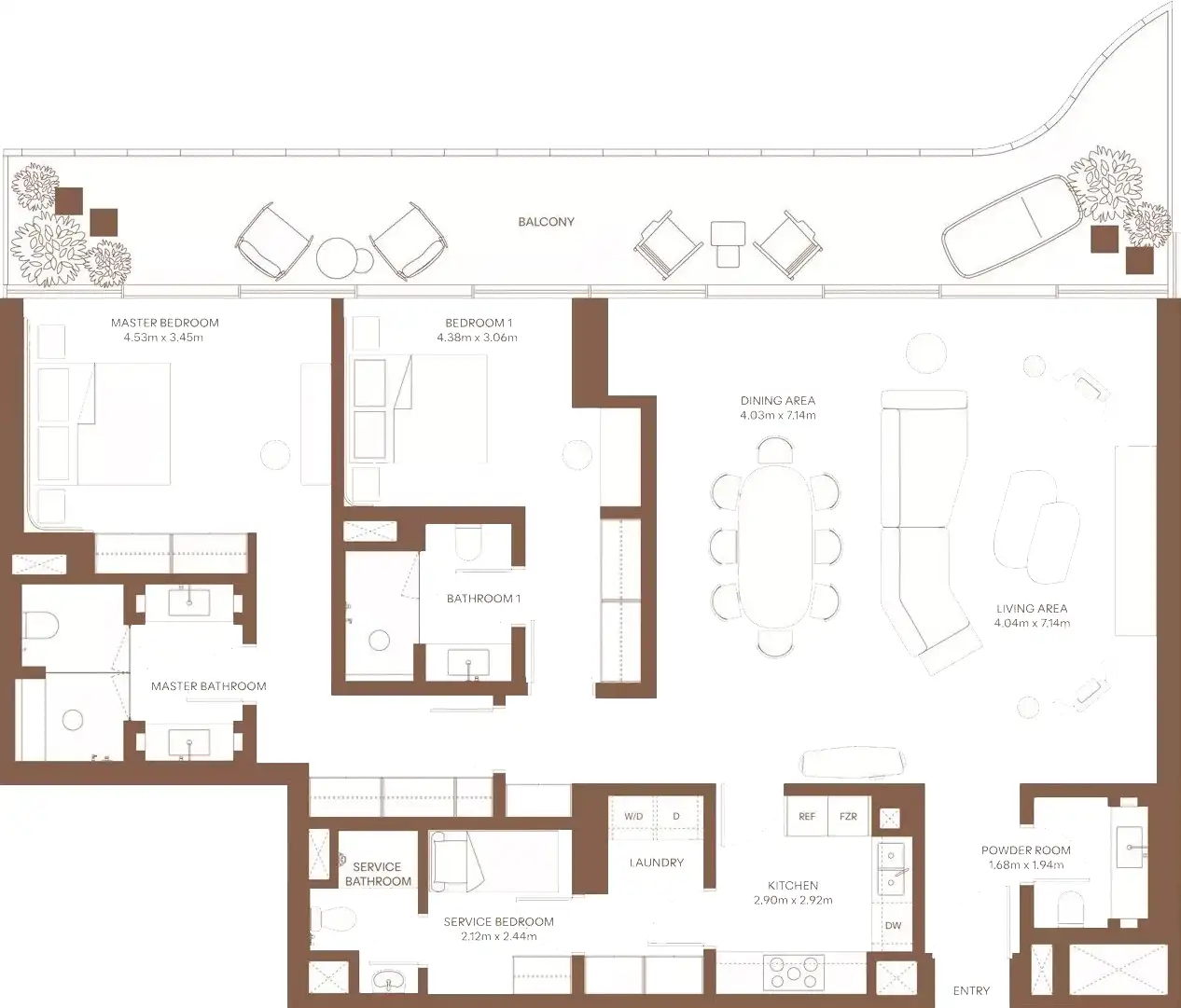 Floor Plans for Dubai Harbour Residences in Dubai