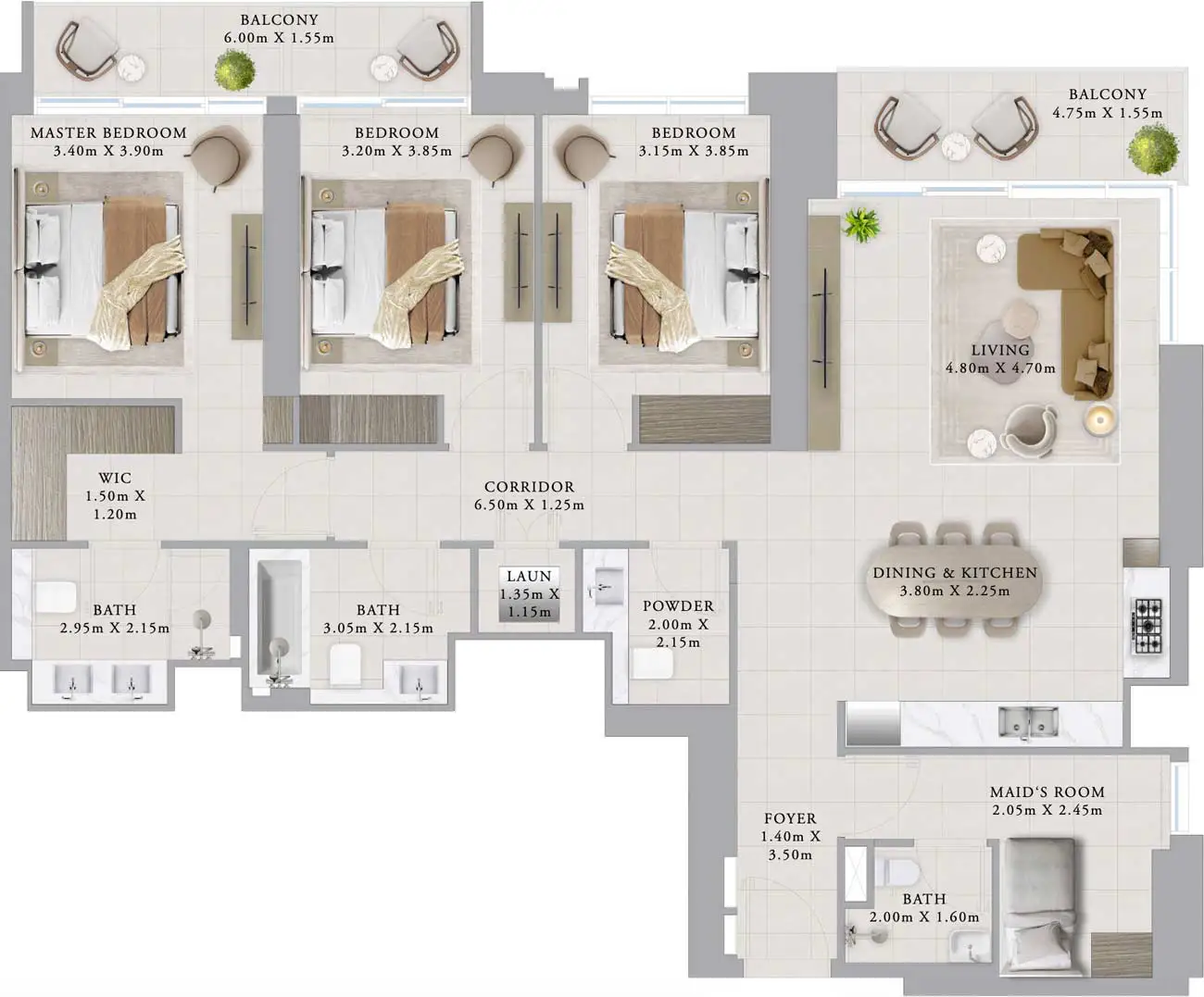 Floor Plans for Emaar Valo in Dubai