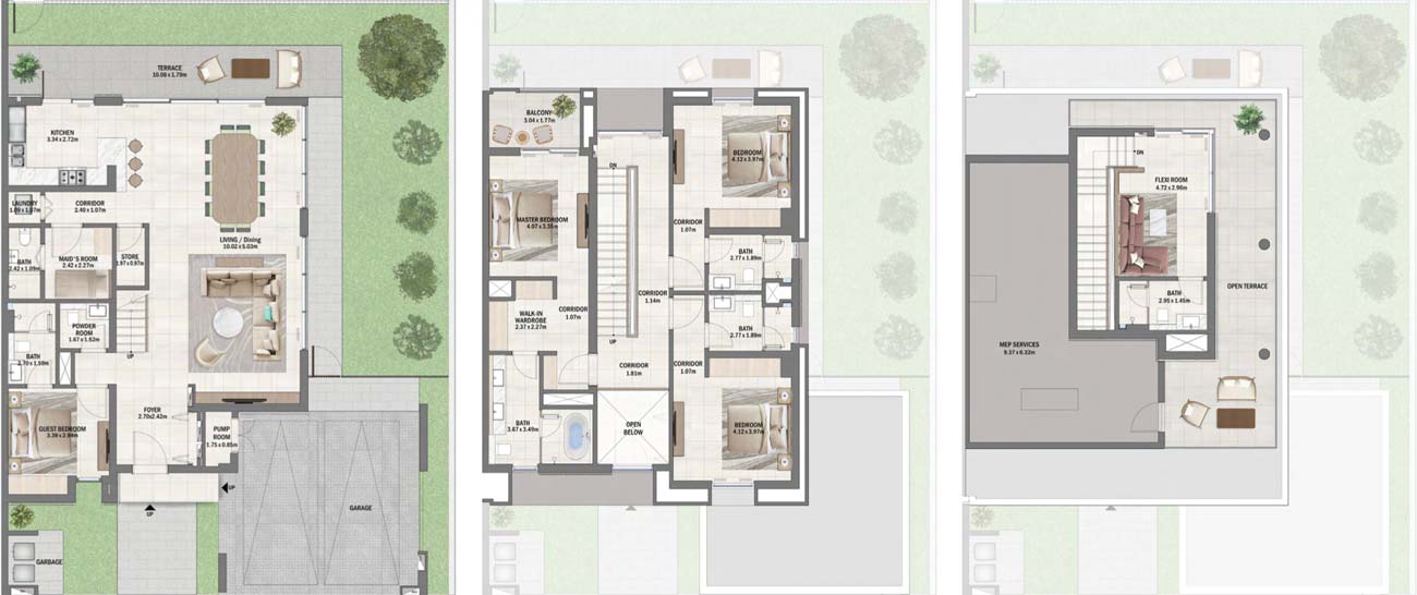 Floor Plans of Emaar South Golf Lane