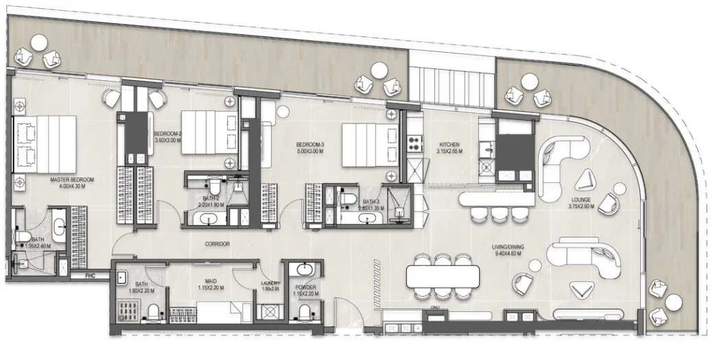 Floor Plans for The Artery Residences by IMKAN in Abu Dhabi