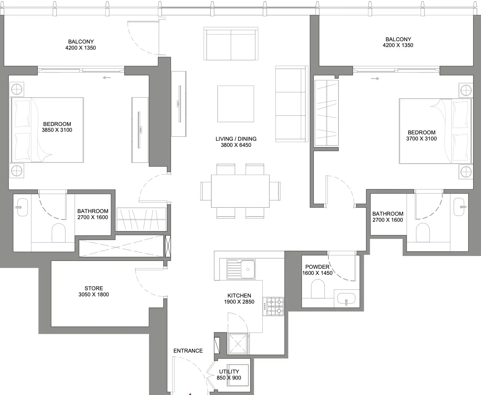 Floor Plans of The Element at Sobha One