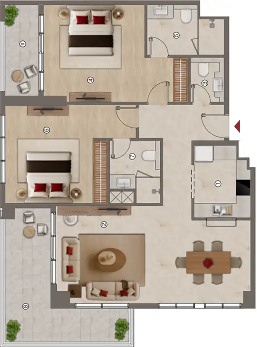 Планировка Ramada Residences by Wyndham