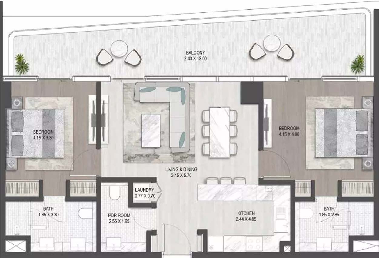 Floor Plans of DAMAC The Sapphire