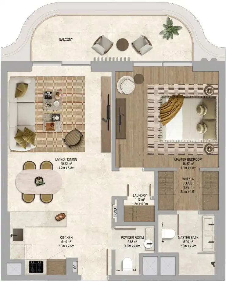 Floor Plans for Aldar The Canopies at Yas Point in Abu Dhabi