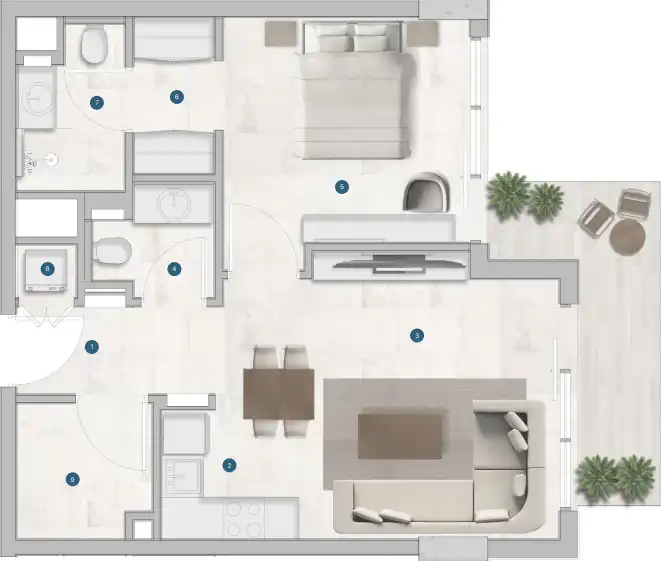 Floor Plans of Sola Residences at Wasl Gate