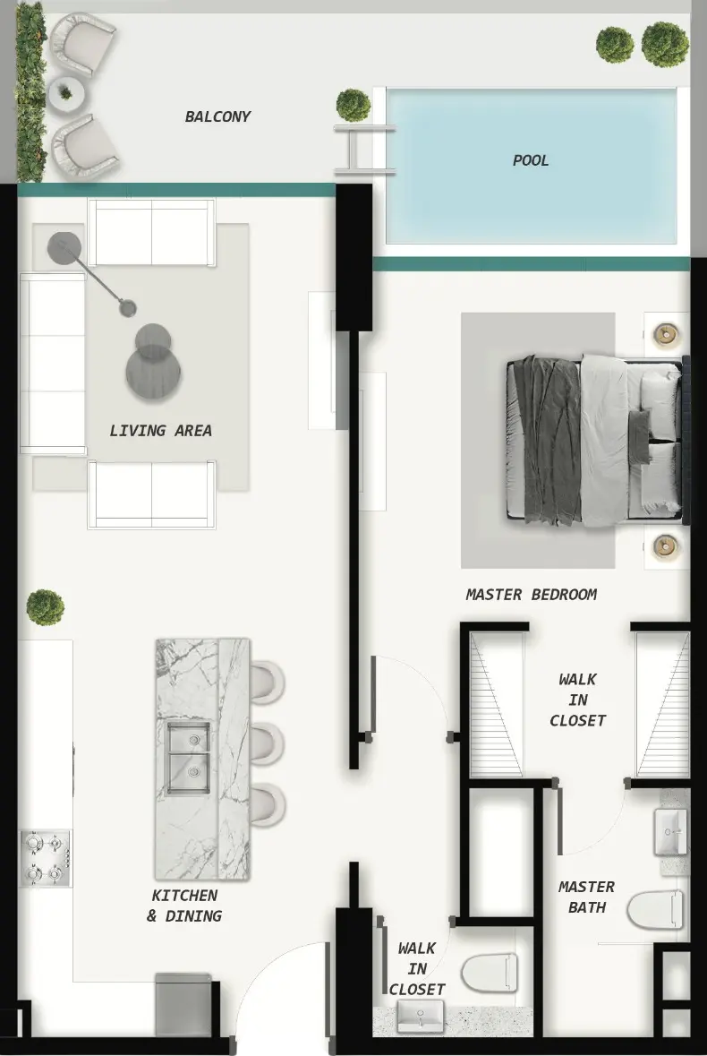 Floor Plans for Samana Ocean Pearl in Dubai