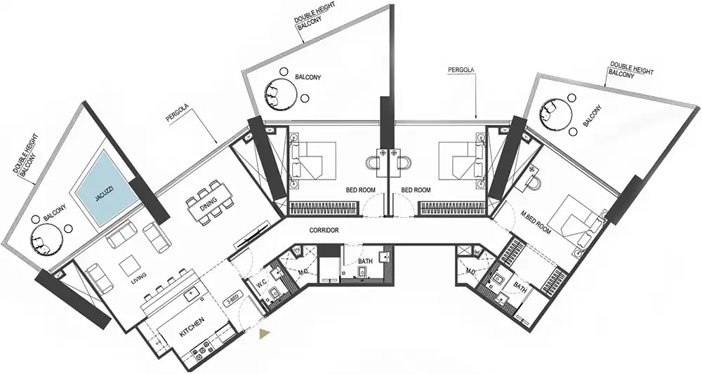 Floor Plans for Binghatti Royale in Dubai