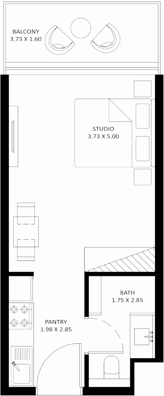 Floor Plans for Danube Bayz 102 in Dubai