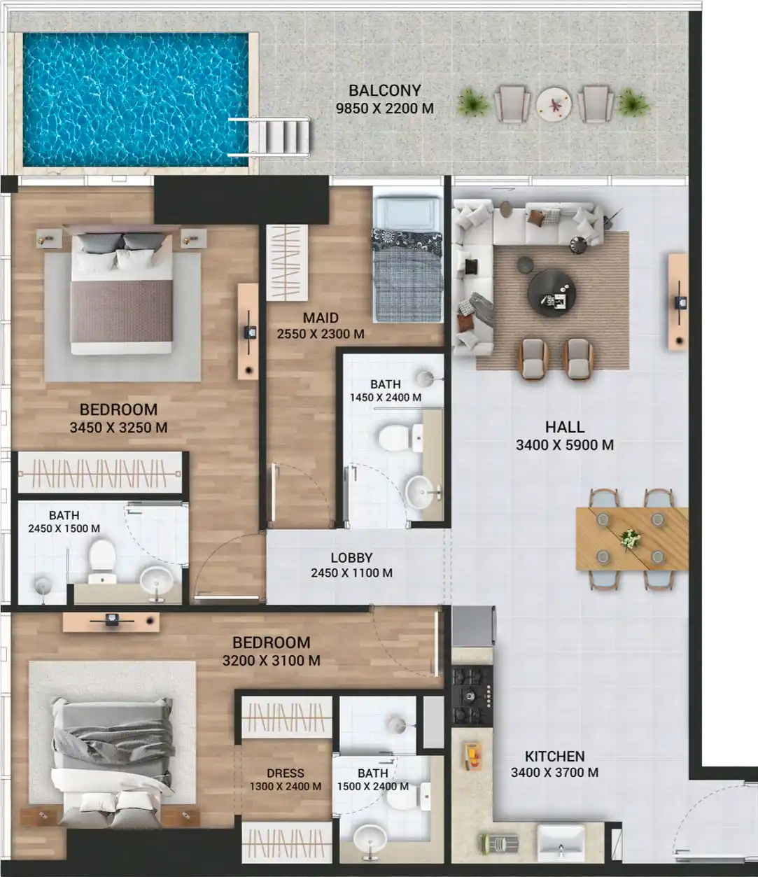 Floor Plans for Empire Lakeviews in Dubai