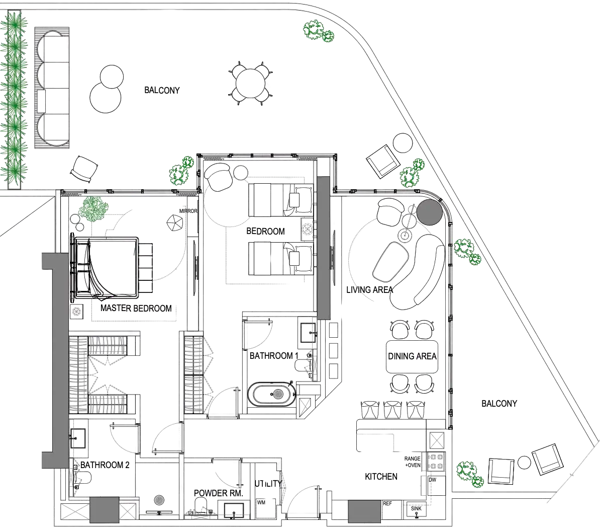 Floor Plans for Fortune Bay Residences in Ras Al Khaimah