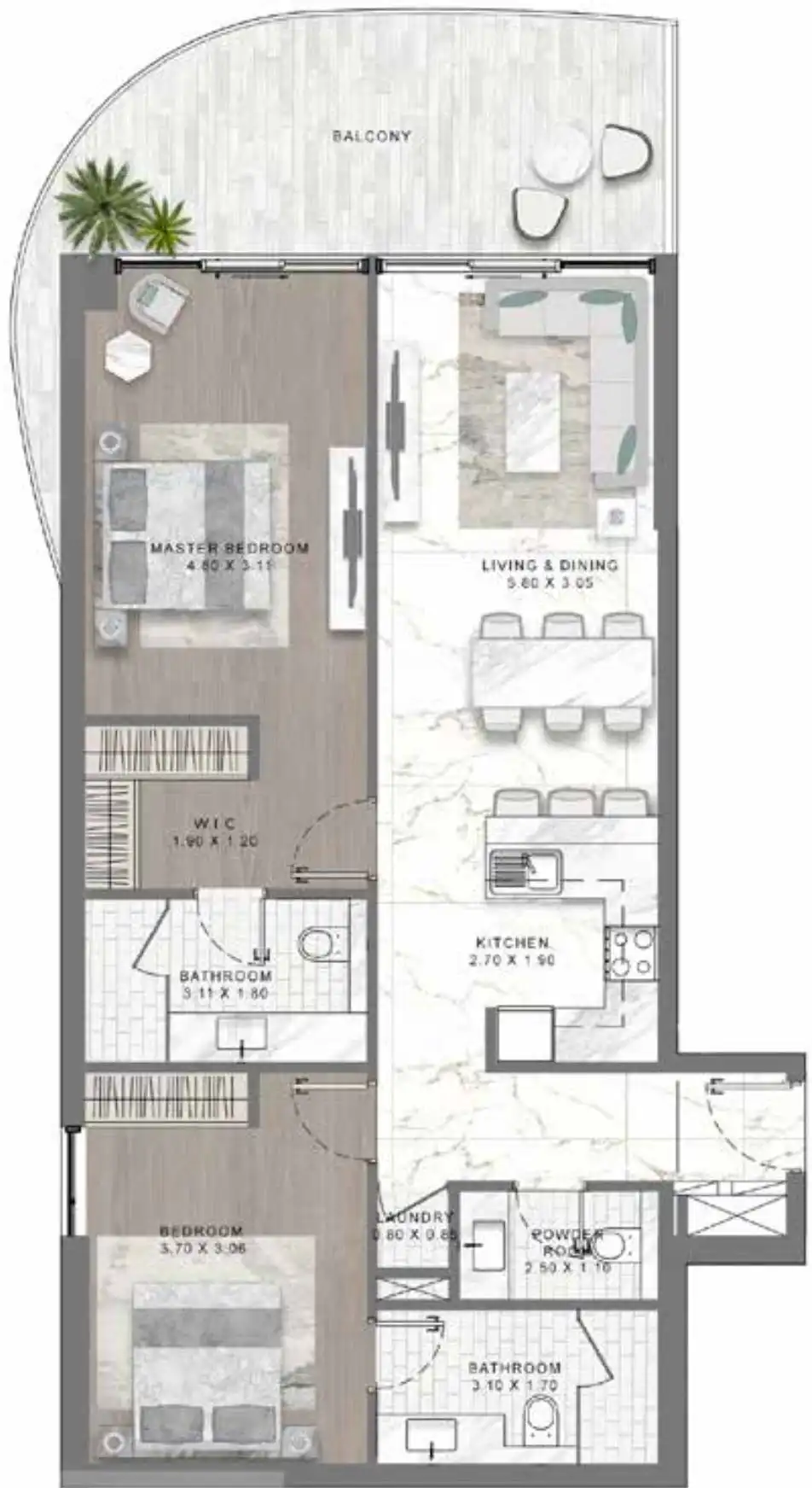 Floor Plans of DAMAC Riverside Views