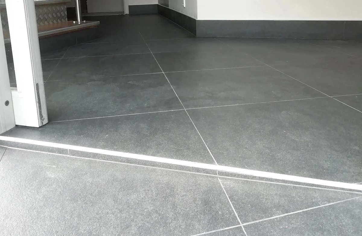 Commercial entry floor in Johnsonville – tiled by Direct Tiling