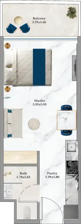 Floor Plans for Danube Aspirz in Dubai