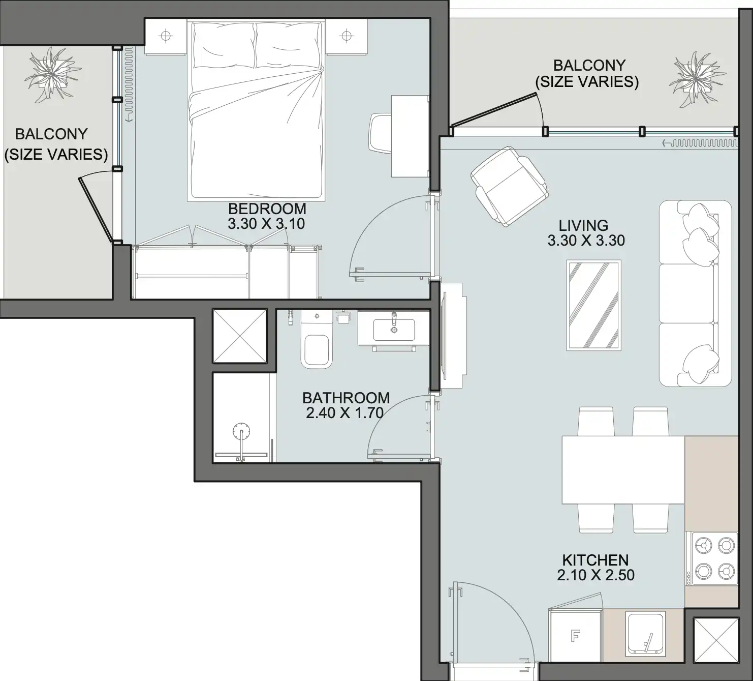 Floor Plans for Alba Tower in Dubai