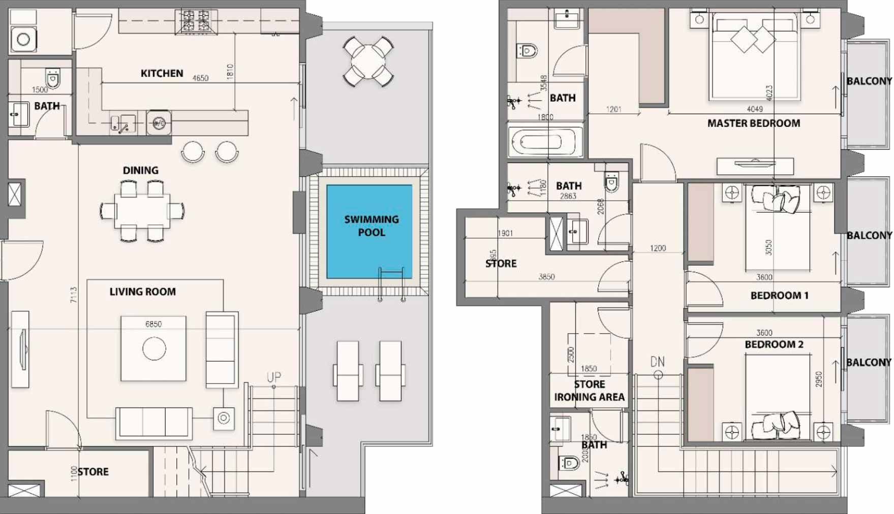 Floor Plans of Tiger Faradis Tower